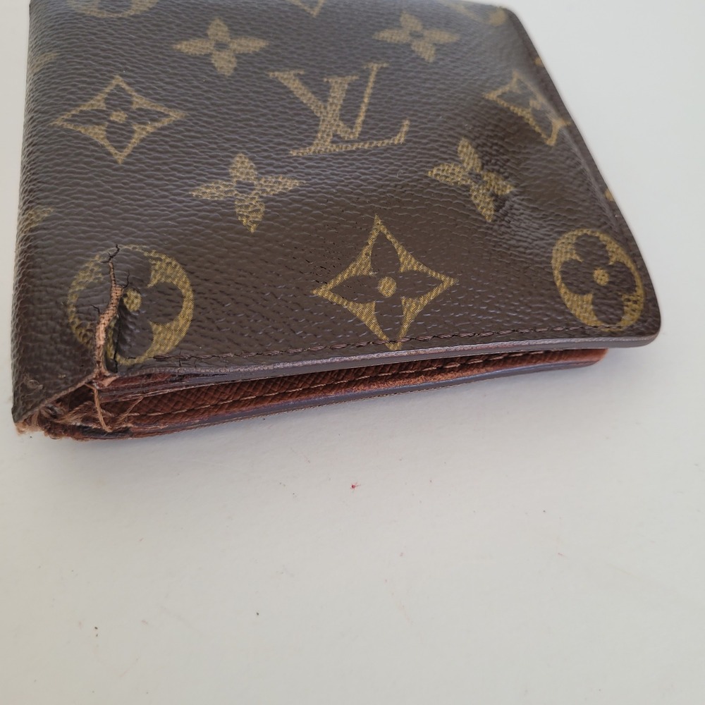 Louis Vuitton Monogram Bifold Wallet Brown CA0024 Made in Spain Project Piece - Picture 14 of 15